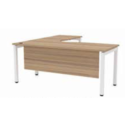 Mejor Rectangular Shape Desk C/W Wood Modesty Panel