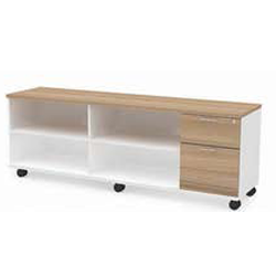 Mejor Rectangular Shape Desk C/W Wood Modesty Panel